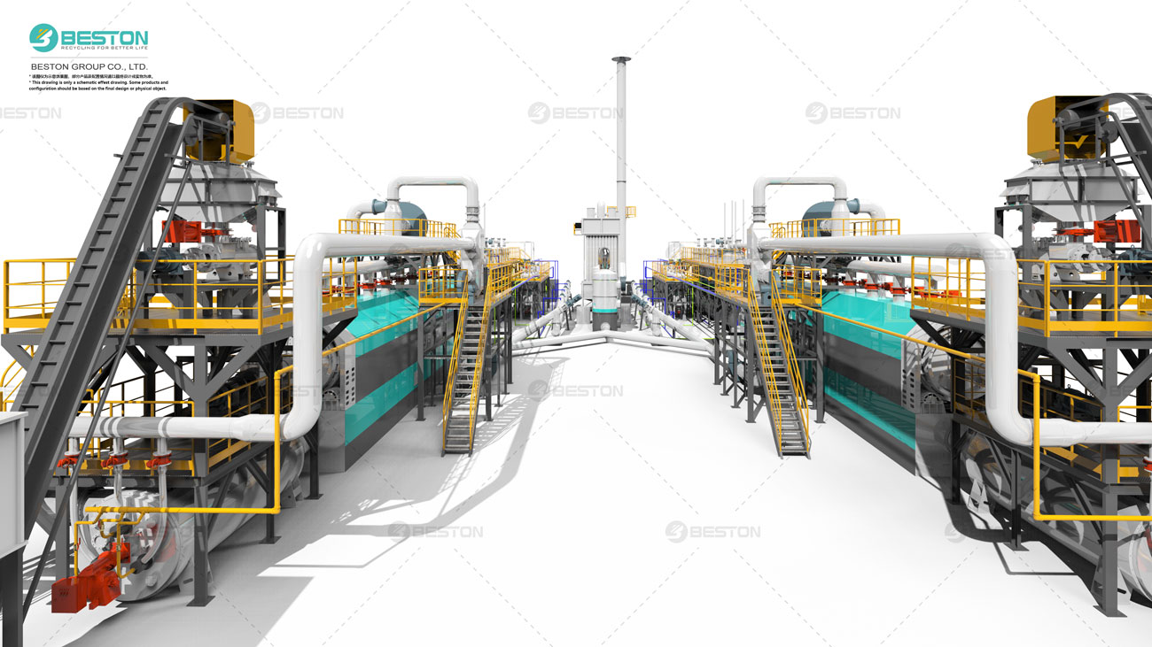 BLL-30 Beston Continuous Waste Tyre Pyrolysis Reactor